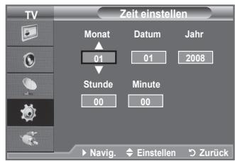 SAMSUNG LE32A450 - Aktuelle Uhrzeit einstellen und anzeigen - 2