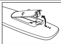 SAMSUNG LE32A450 - Elemek behelyezése a távirányítóba - 1