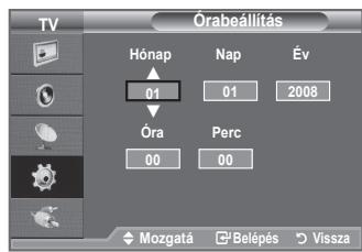SAMSUNG LE32A450 - Az aktuális idő beállításá és megjelenítésé - 2