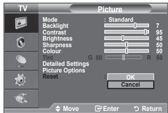 SAMSUNG LE32A450 - You can return to the factory defaults picture settings. - 1