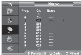 SAMSUNG LE32A450 - Priradenie názvov kanálov - 2