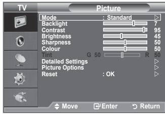 SAMSUNG LE32A450 - Changing the Picture Standard - 1