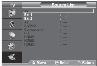 SAMSUNG LE32A450 - You can select among external sources connected to your TV's input jacks. - 2