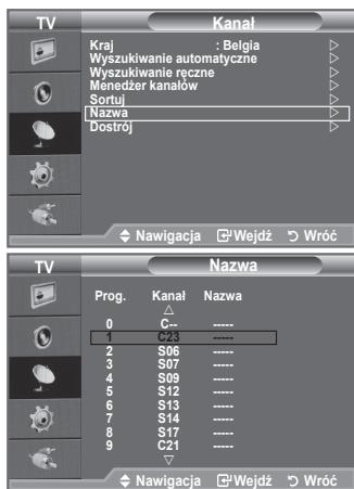 SAMSUNG LE32A450C2 - Nadawanie nazw kanałom - 1