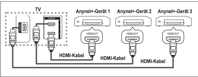 SAMSUNG LE32A450C2 - Anschließen von Anynet ^+ -Geräten - 1