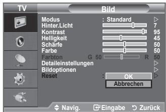 SAMSUNG LE32A450C2 - Sie können die Einstellungen auf die werkseitig festgelegten Standardbildeinstellungen zurücksetzen. - 1