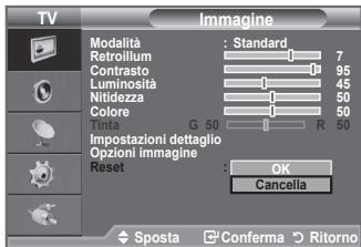 SAMSUNG LE32A450C2 - È possibile ripristinare le impostazioni di visualizzazione dell'immagine preimpostate in fabbrica. - 1