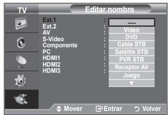 SAMSUNG LE32A450C2 - Edición de los nombres de fuentes de entrada - 2