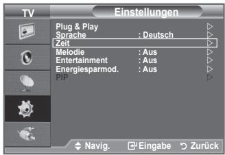 SAMSUNG LE32A450C2 - Aktuelle Uhrzeit einstellen und anzeigen - 1