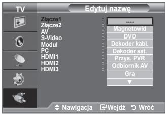 SAMSUNG LE32A450C2 - Nazwanie urządzeń podłączonych do gniazd wejściowych ułatwia wybieranie właściwego źródła sygnału. - 2