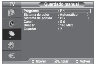SAMSUNG LE32A450C2 - Memorización manual de canales - 2