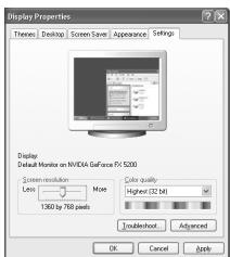 SAMSUNG LE32A450C2 - Nastavitev programske opreme PC-ja (na osnovi Windows XP) - 1