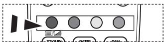 Diagram showing a play button with four circular buttons and control buttons below, likely representing media or audio interface elements.