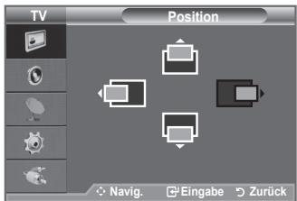 TV Position Navig. Eingabe Zurück