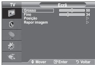 TV Grosso Fino Posição Repor imagem Ecrã 50 34 Mover Enter Voltar