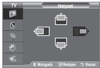 TV Helyzet ♦ Mozgatá □ Belépés ▶ Vissza