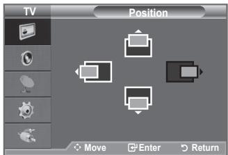 TV Position Move Enter Return