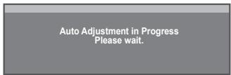 Auto Adjustment in Progress Please wait.