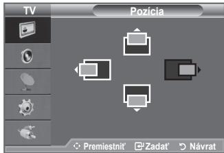 TV Pozícia Premiestnil' Zadat' Návrat