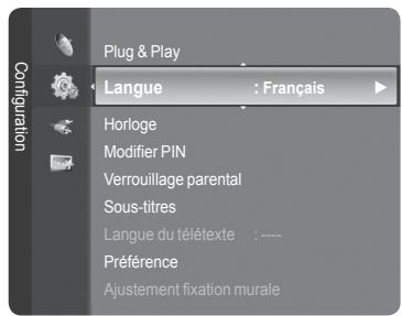 SAMSUNG LE32A466C2M - Sélection d'une langue de menu - 1