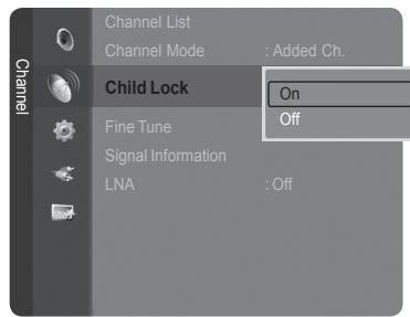 SAMSUNG LE32A466C2M - Activating the Child Lock - 3