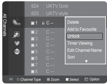SAMSUNG LE32A466C2M - Unlocking channels - 1