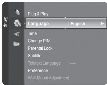 SAMSUNG LE32A466C2M - Selecting a Menu Language - 1