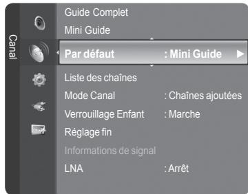 SAMSUNG LE32A466C2M - Configurer le Guide par défaut - 1