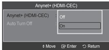 SAMSUNG LE32A466C2M - To use the Anynet+ Function, Anynet ^+ (HDMI-CEC) must be set to On - 2