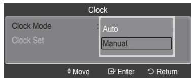 SAMSUNG LE32A466C2M - Option 1: Setting the Clock Manually - 3
