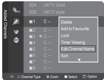 SAMSUNG LE32A466C2M - Edit Channel Name-Analogue - 2