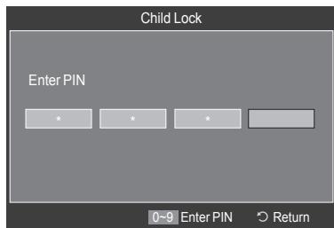 SAMSUNG LE32A466C2M - Activating the Child Lock - 2