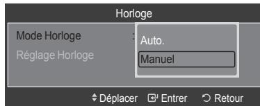 SAMSUNG LE32A466C2M - Option 1 : Réglage manuel de l'horloge - 3