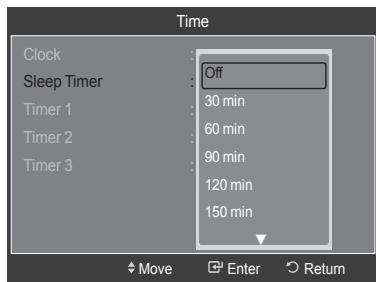 SAMSUNG LE32A466C2M - Setting the Sleep Timer - 2