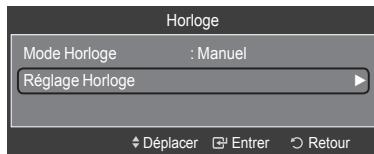 SAMSUNG LE32A466C2M - Option 1 : Réglage manuel de l'horloge - 4