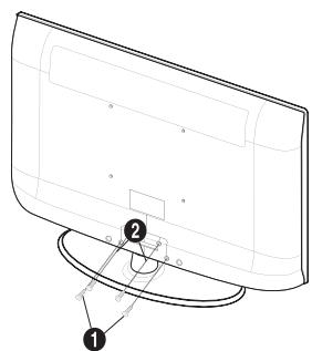 SAMSUNG LE32A466C2M - Installing the Stand - 2