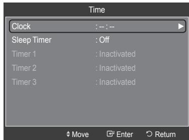 SAMSUNG LE32A466C2M - Option 1: Setting the Clock Manually - 2
