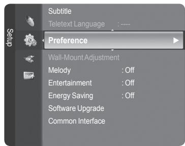 SAMSUNG LE32A466C2M - Selecting a Preference Language - 1