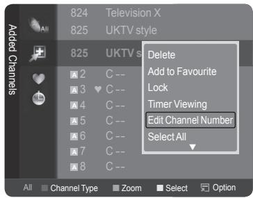 SAMSUNG LE32A466C2M - Editing the Channel Number-Digital - 1