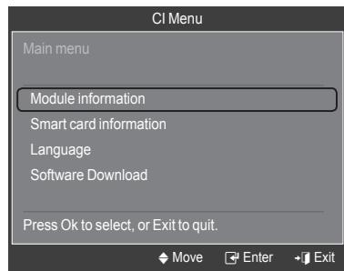 SAMSUNG LE32A466C2M - Selecting the CI (Common Interface) Menu - 3