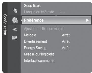 SAMSUNG LE32A466C2M - Sélection d'une langue de préférence - 1
