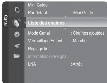 SAMSUNG LE32A466C2M - Tri des chaînes mémorisées - Analogique - 1