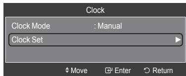 SAMSUNG LE32A466C2M - Option 1: Setting the Clock Manually - 4
