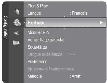 SAMSUNG LE32A466C2M - Option 1 : Réglage manuel de l'horloge - 1