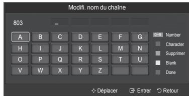 SAMSUNG LE32A466C2M - Modifier le nom d'une chaîne - Analogique - 3