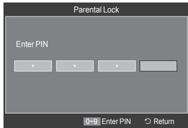 SAMSUNG LE32A466C2M - Setting up the Parental Lock - 2