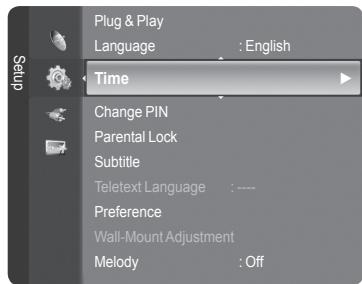 SAMSUNG LE32A466C2M - Option 1: Setting the Clock Manually - 1