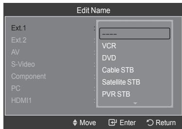 SAMSUNG LE32A466C2M - To Edit the Input Source Name - 7