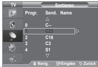 SAMSUNG LE32A553 - Gespeicherte Sender sortieren - 2