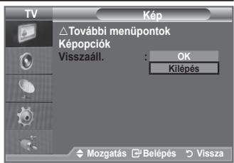 SAMSUNG LE32A553 - Visszatérhet a gyárí képbéallitási alapétrékekre. - 1